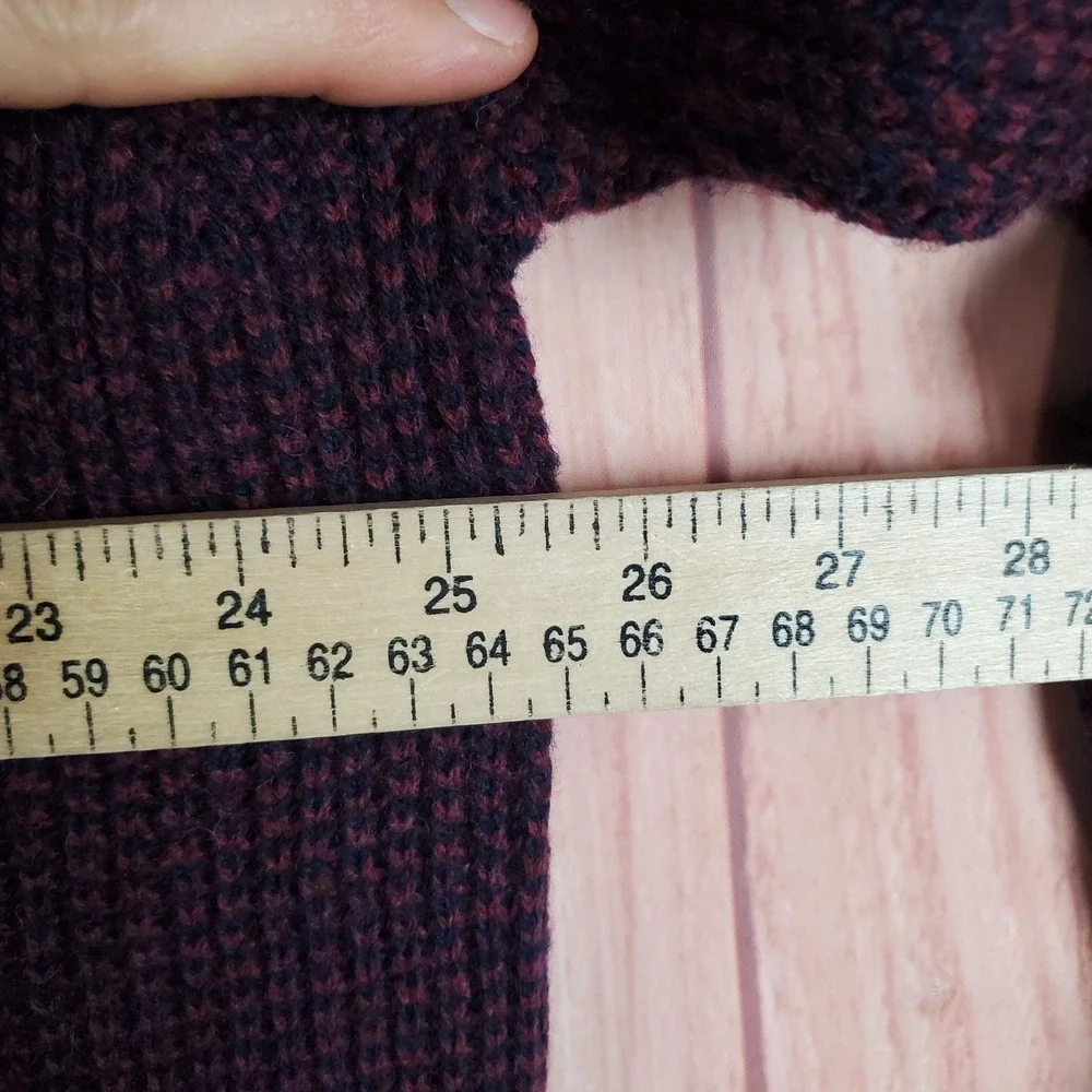Jos A Bank Mens Sweater 2XL Red Burgundy Wool Nylon Crew Neck
